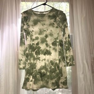 Little girls tie-dye green dress